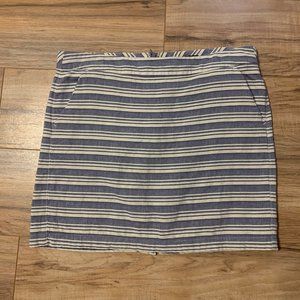 Tommy Hilfiger Mini Skirt Blue White Striped 12